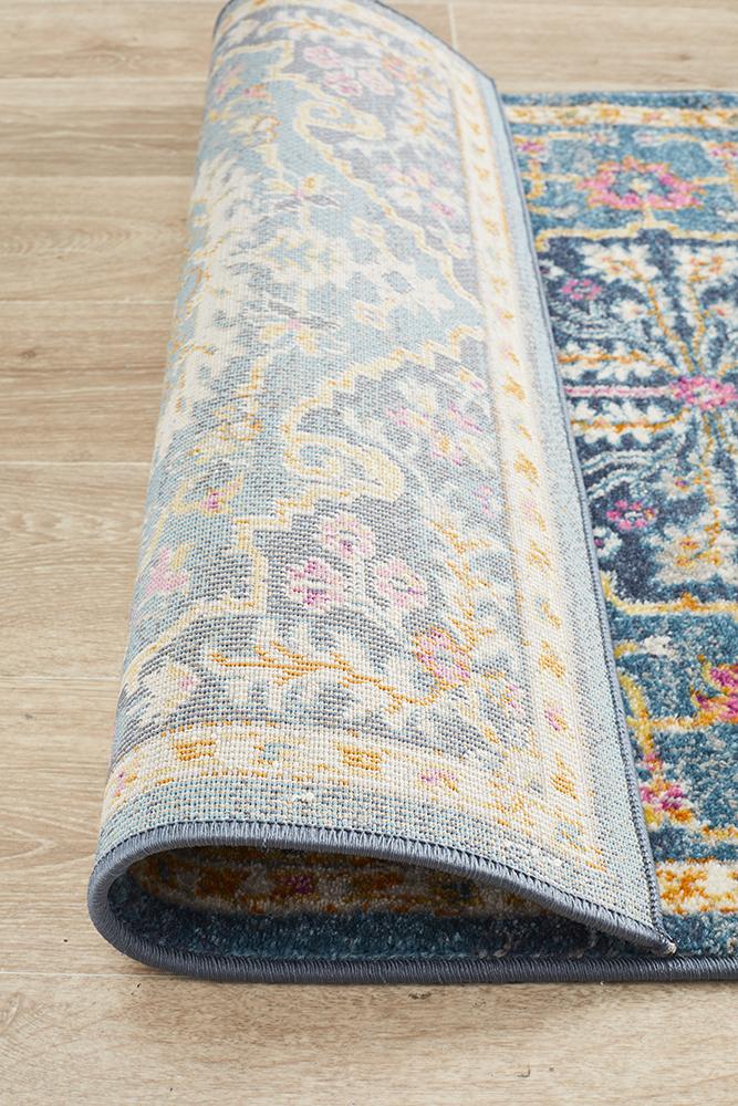 Babylon 209 Navy Round Rug