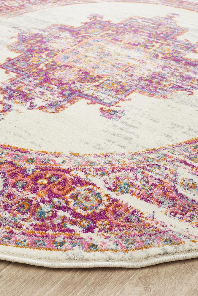 Babylon 211 Pink Round Rug