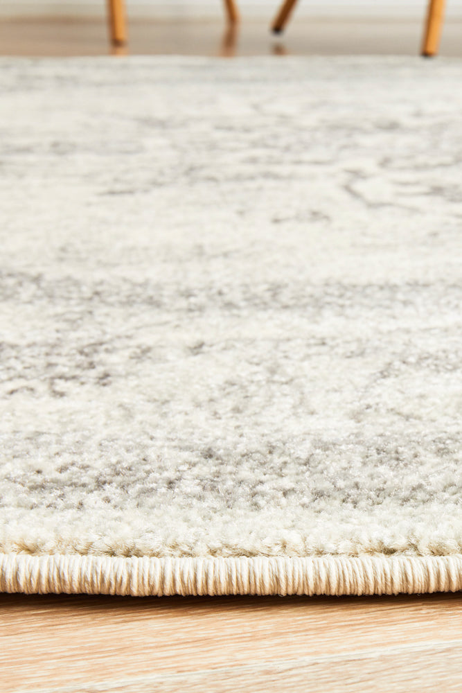 Bleet Center Medallion Silver Round Rug
