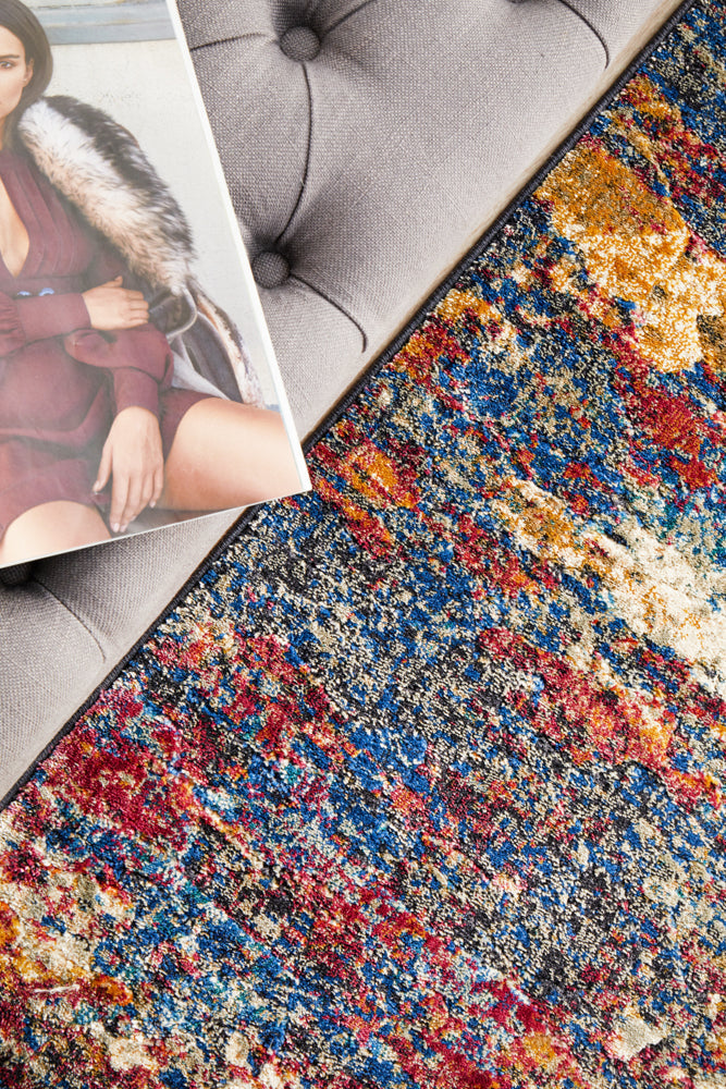 Dreamscape Splash Modern Midnight Runner Rug