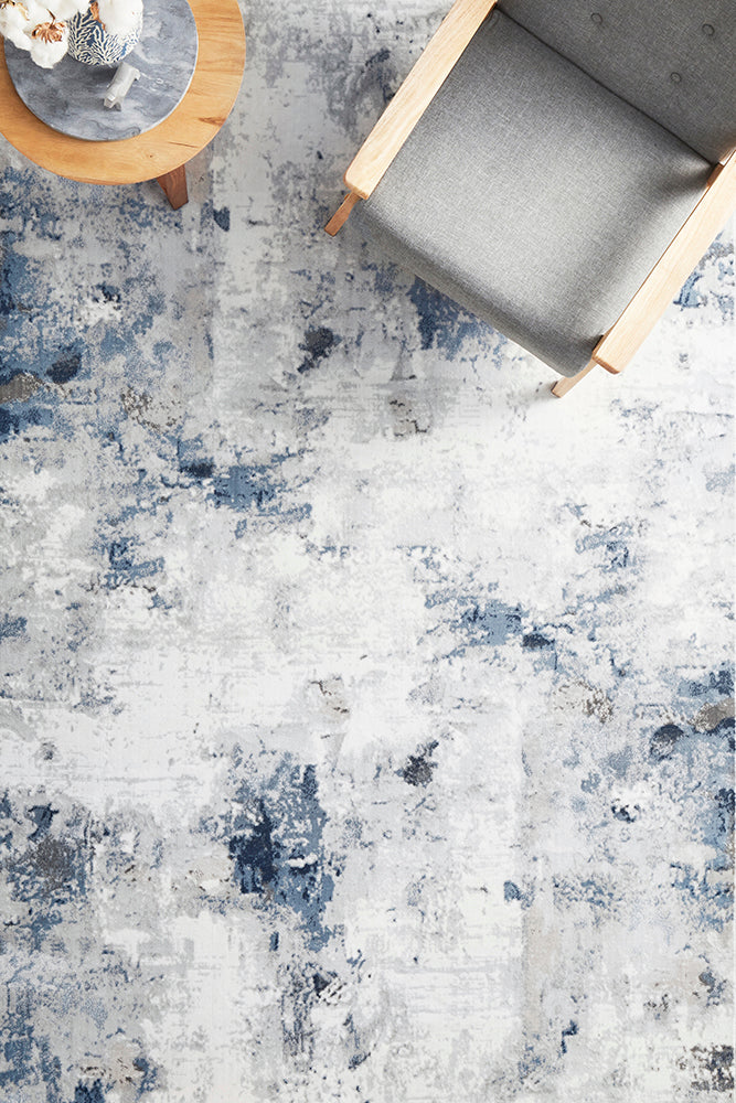Emotion 33 Navy Modern floor Rug