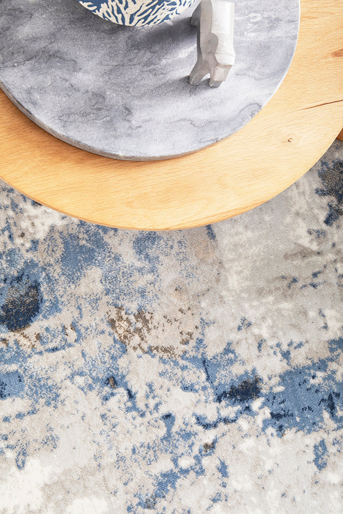 Emotion 33 Navy Modern floor Rug