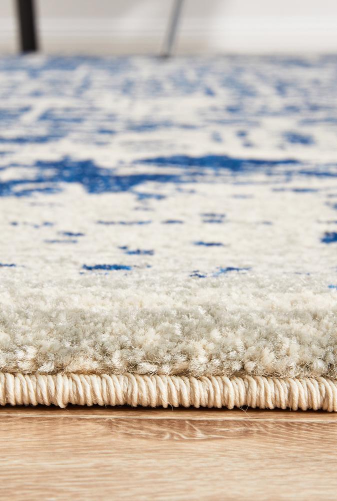 Evoke Horizon White Navy Transitional Rug