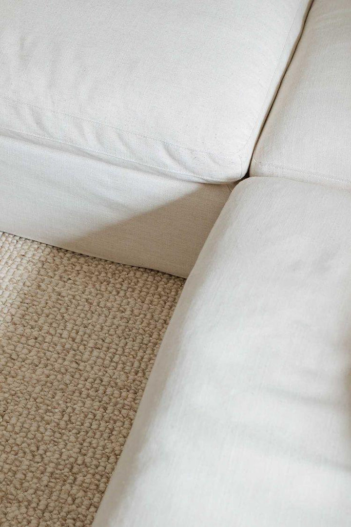 Orion Bleach Wool Jute Floor Rug - Luxurious Rugs