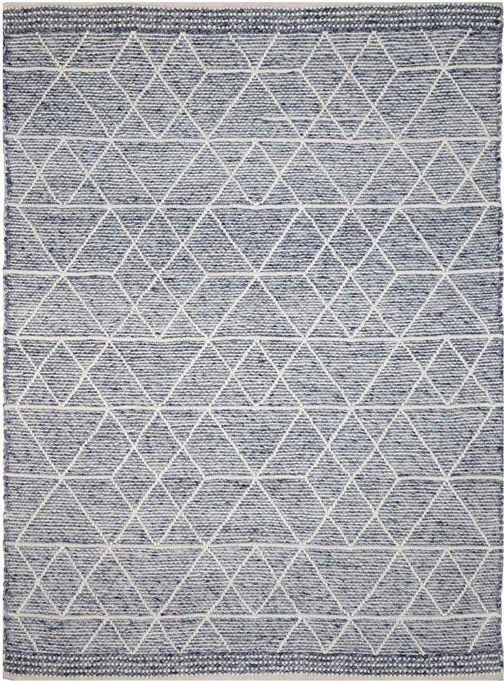 Albona Blue White Wool Rug - All Modern Design