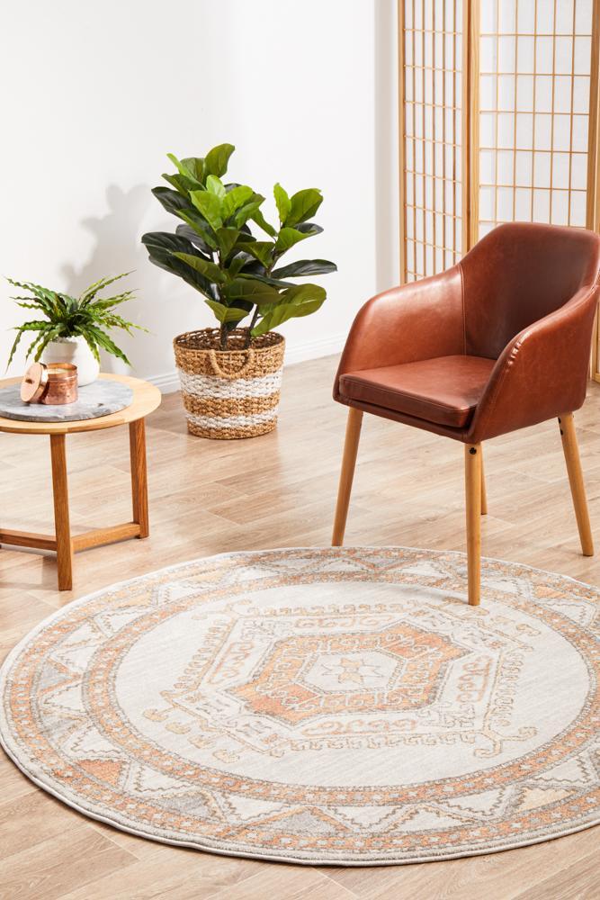 Aztec Caitlen Natural Round Rug - All Modern Design