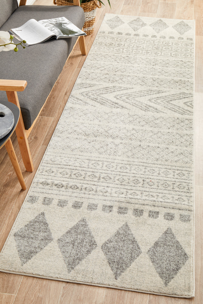 Mirage Adani Modern Tribal Design Grey Runner Rug