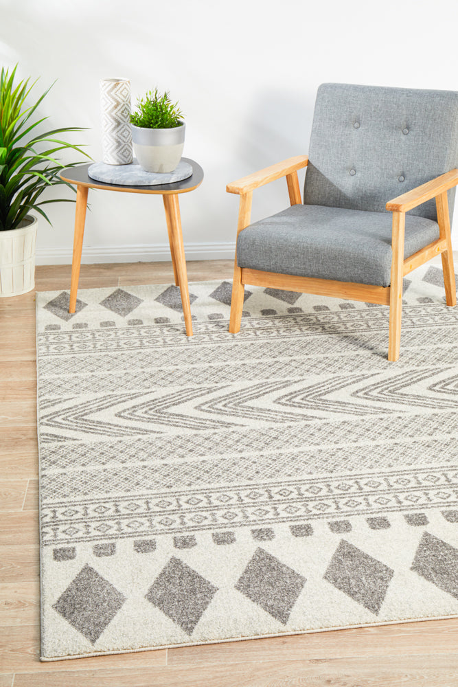 Mirage Adani Modern Tribal Design Grey Rug