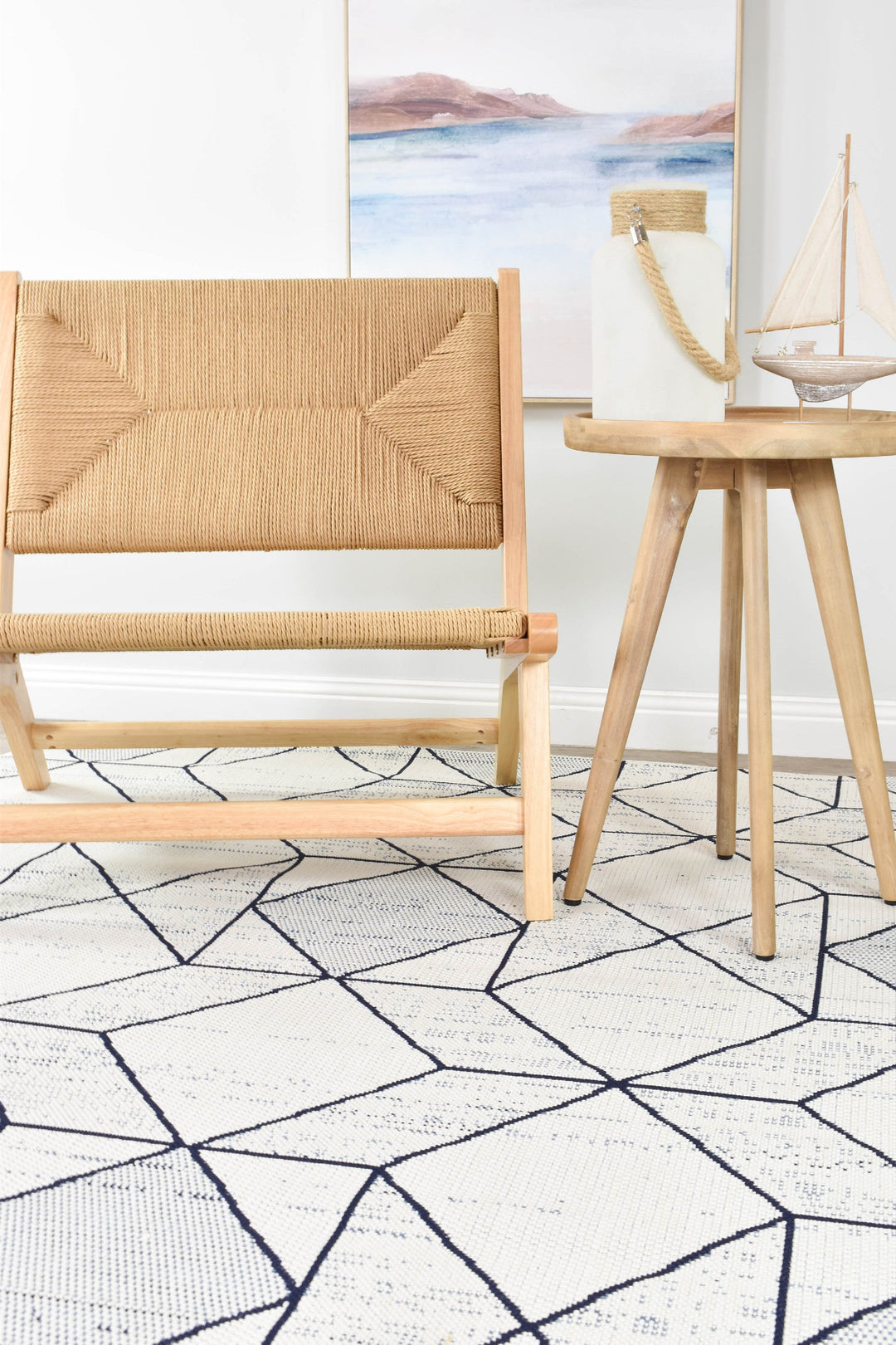 Iris White Blue Rug 47277-396