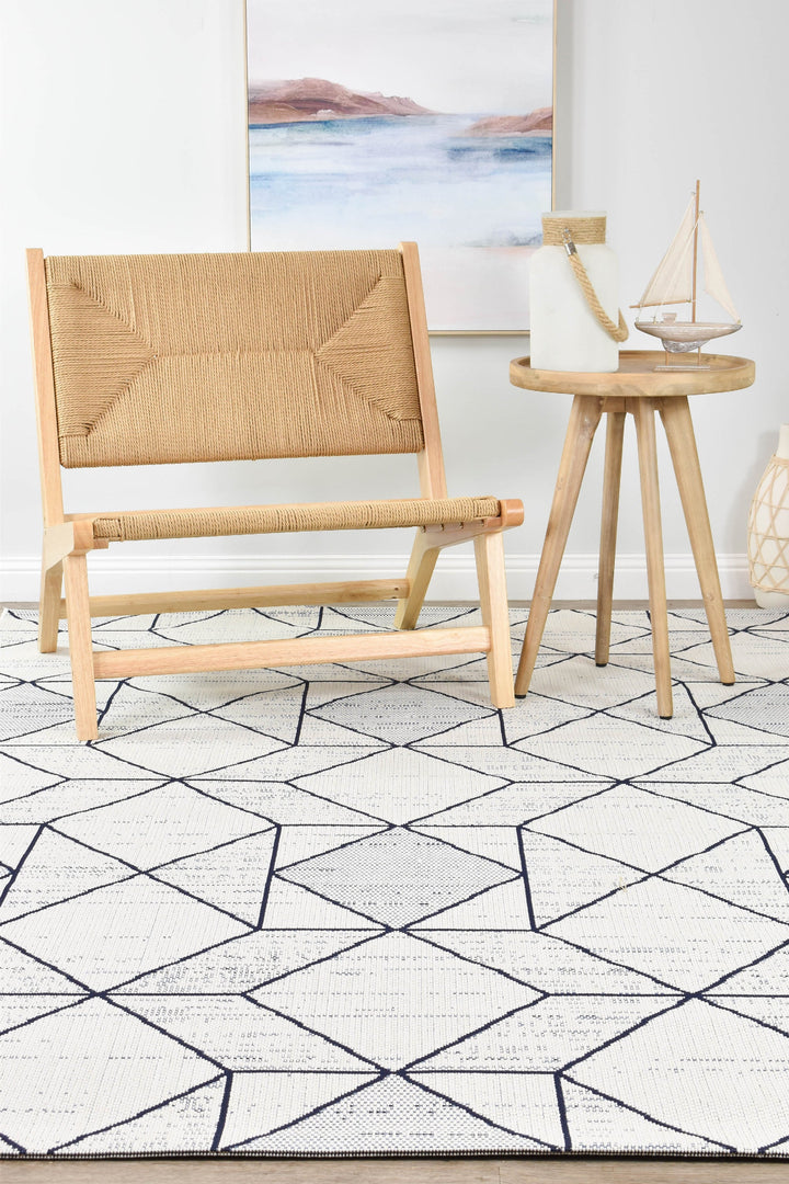 Iris White Blue Rug 47277-396