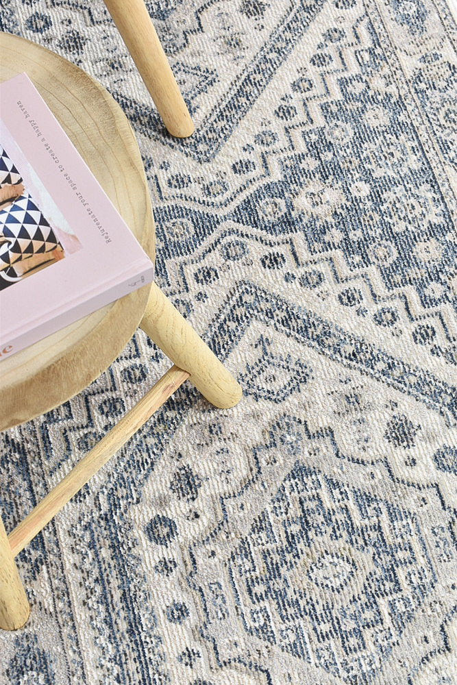 Medina Cream Blue Rug A161A