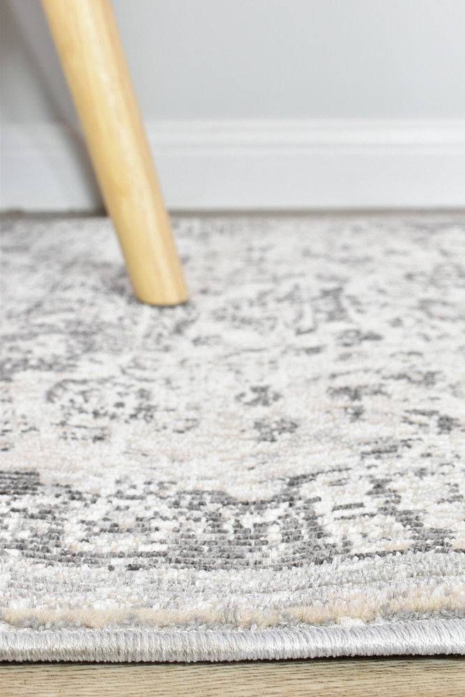 Medina Grey Runner Rug 0321B