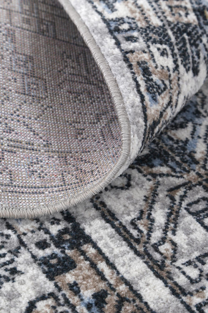 Limani Taicang Blue & Grey Traditional Soft Rug