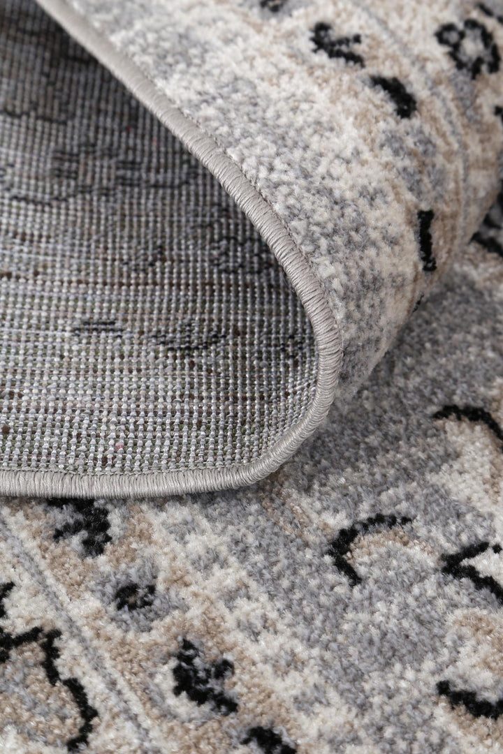 Limani Hamburg Grey Traditional Soft Rug