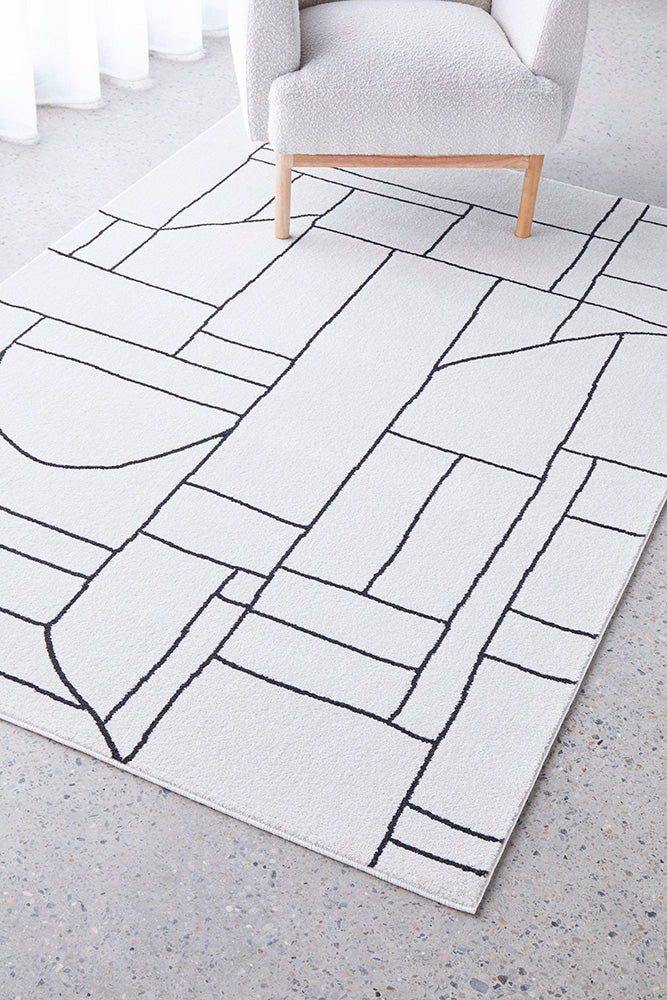 Paradise Fleur White Rug