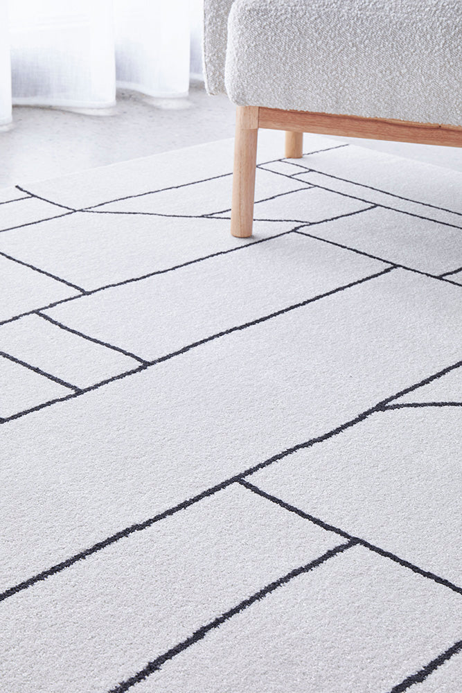Paradise Fleur White Rug