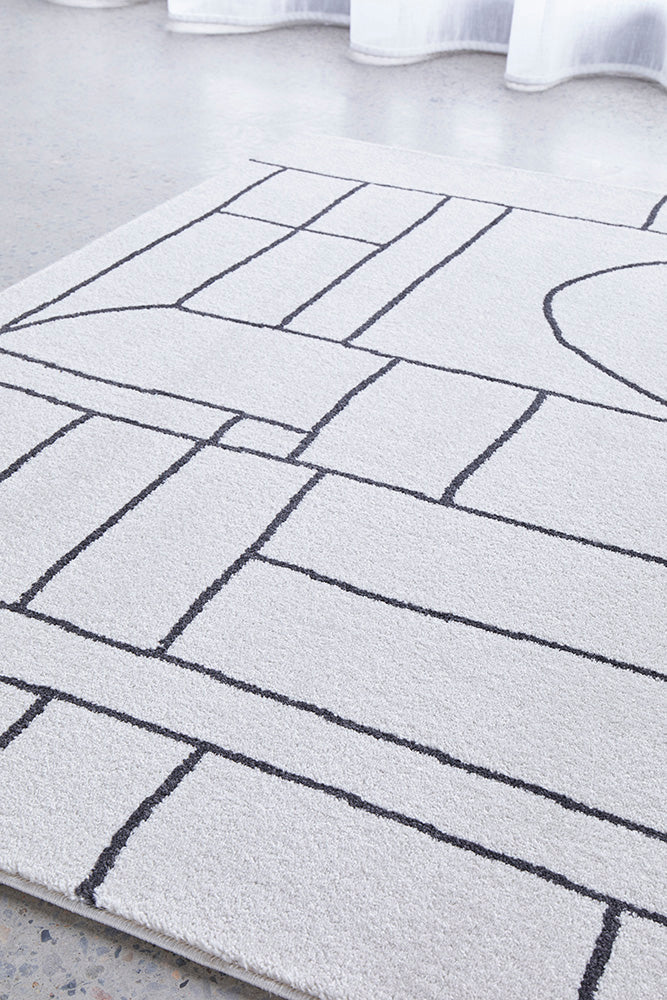 Paradise Fleur White Rug