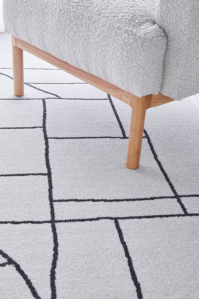 Paradise Fleur White Rug