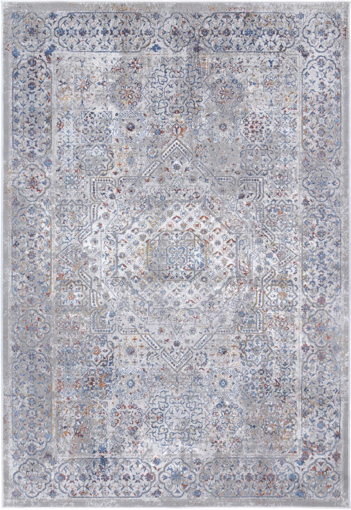 Malo Aurora Grey & Blue Traditional Rug