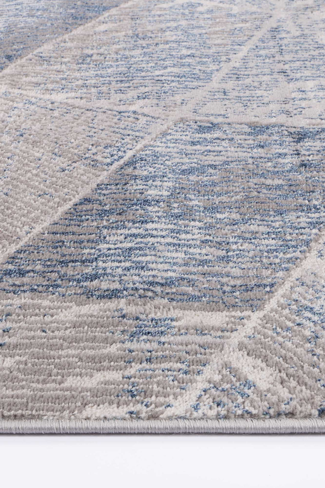 Malo Mason Grey & Blue Geometric Rug