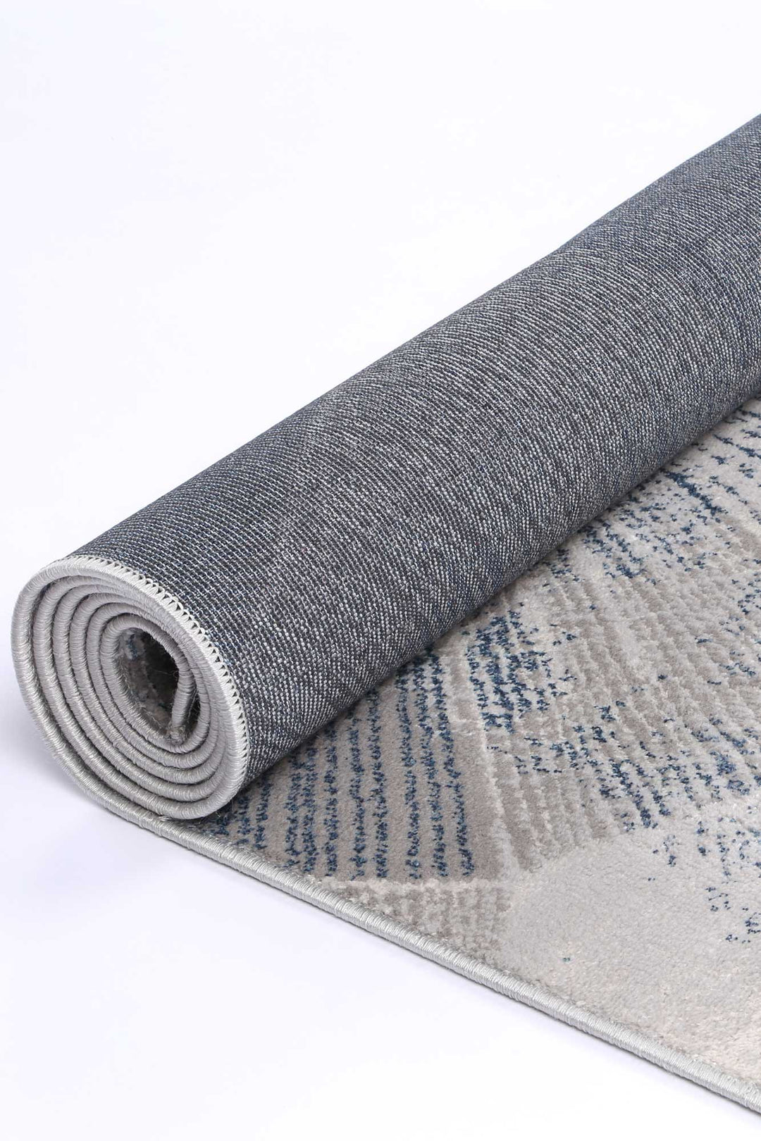 Malo Mason Grey & Blue Geometric Rug