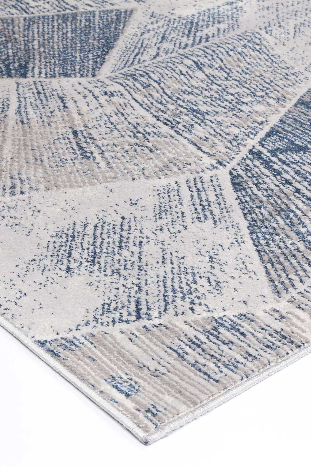 Malo Mason Grey & Blue Geometric Rug