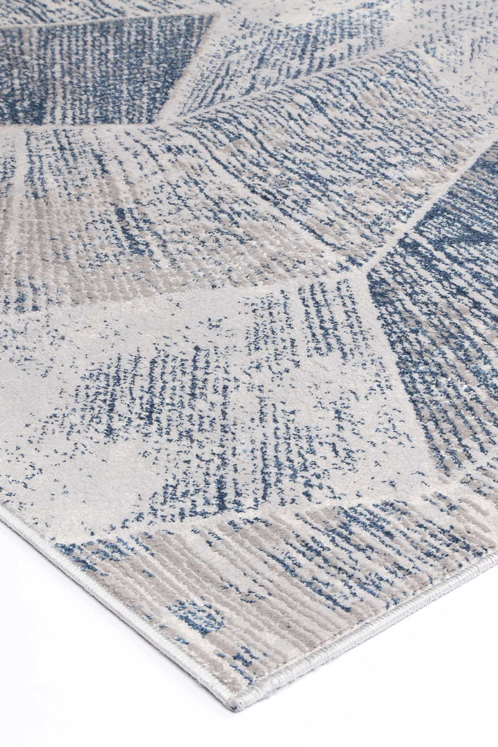 Malo Mason Grey & Blue Geometric Rug