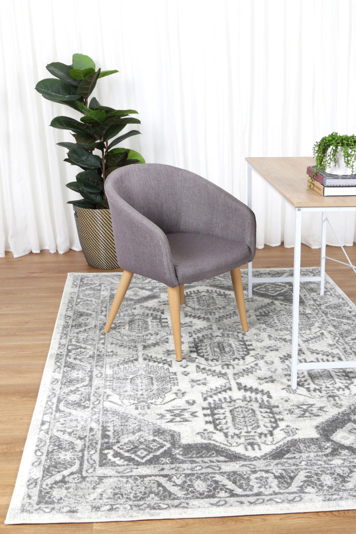 Frankie Pau Cream & Grey Traditional Rug