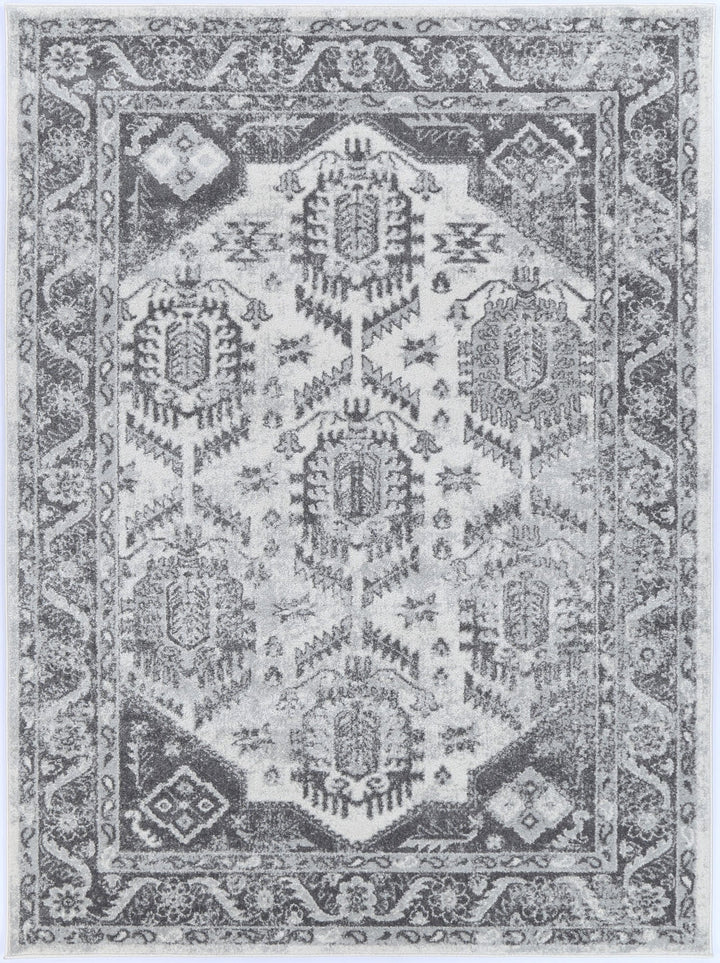 Frankie Pau Cream & Grey Traditional Rug