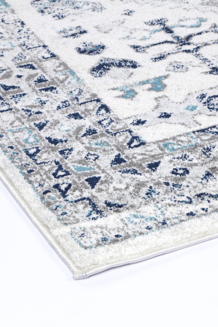 Frankie Nimes Bue & Grey Traditional Rug