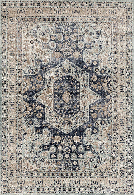 Providence Esquire Brushed Traditional Blue Rug – Luxurious Rugs