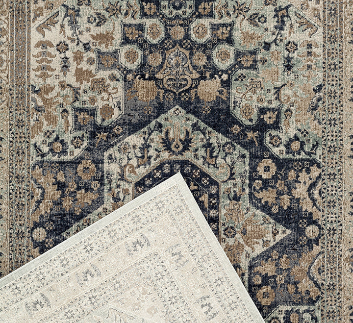 Providence Esquire Brushed Traditional Blue Rug