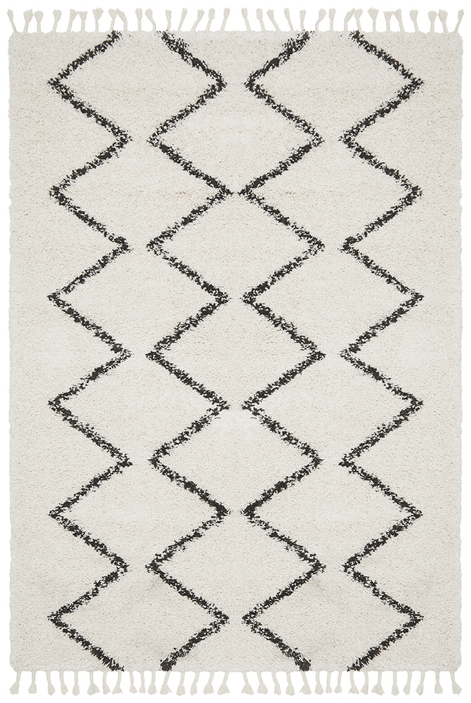Saffron 11 White Rug