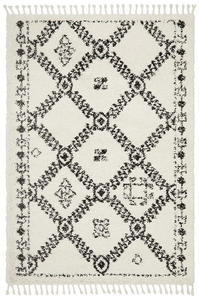 Saffron 33 White Runner Rug