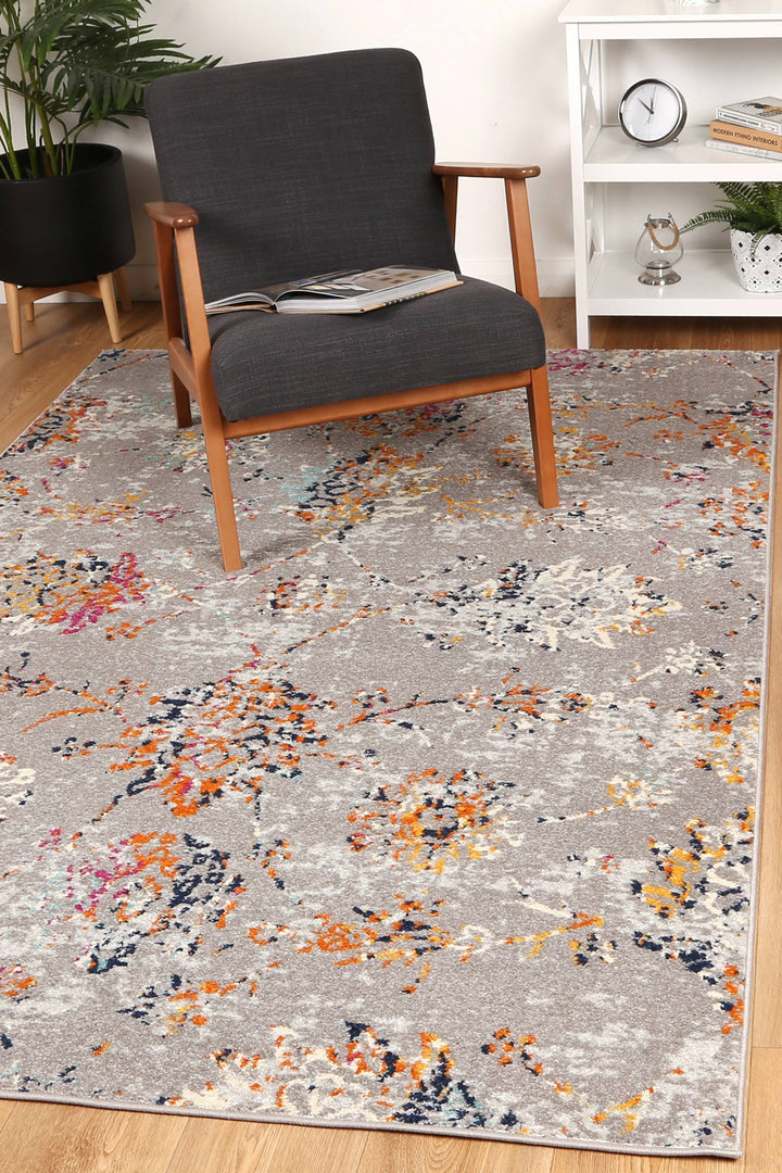 Palermo Catina Grey & Multi Contemporary Rug