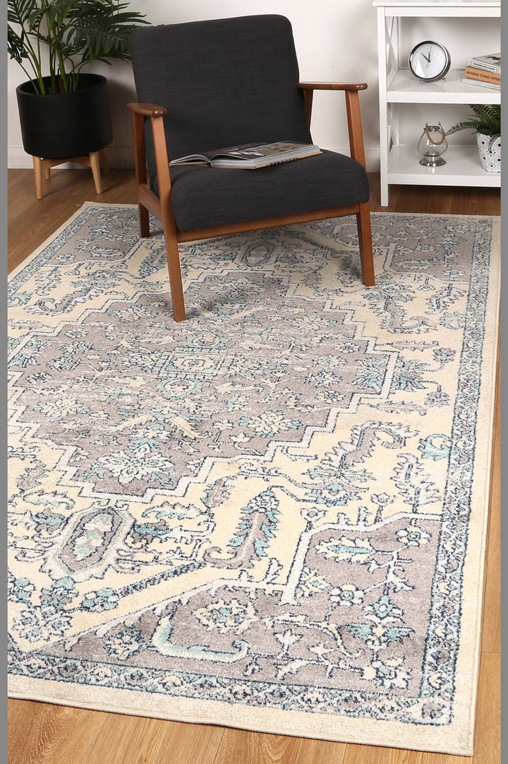 Palermo Avola Grey & Blue Transitional Rug