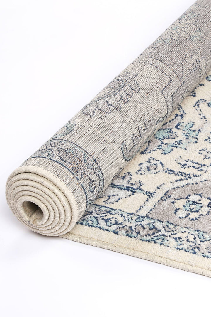 Palermo Avola Grey & Blue Transitional Rug