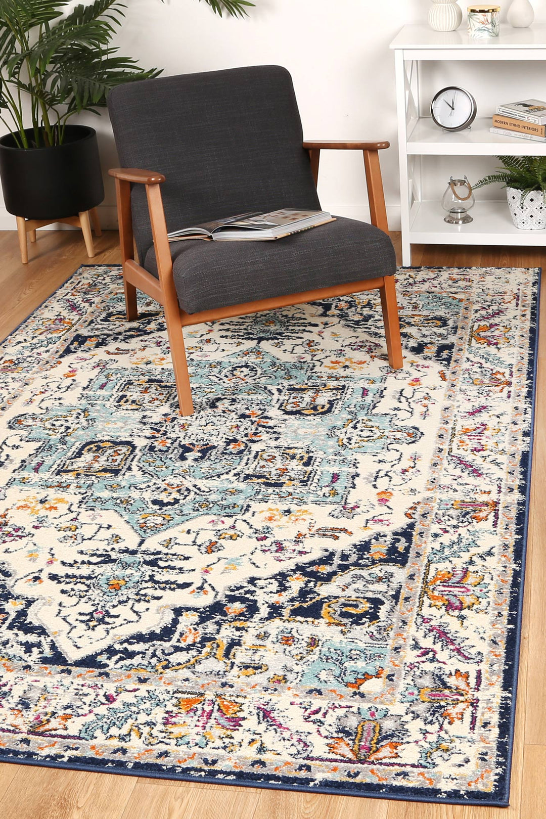 Palermo Patti Navy Traditional Rug