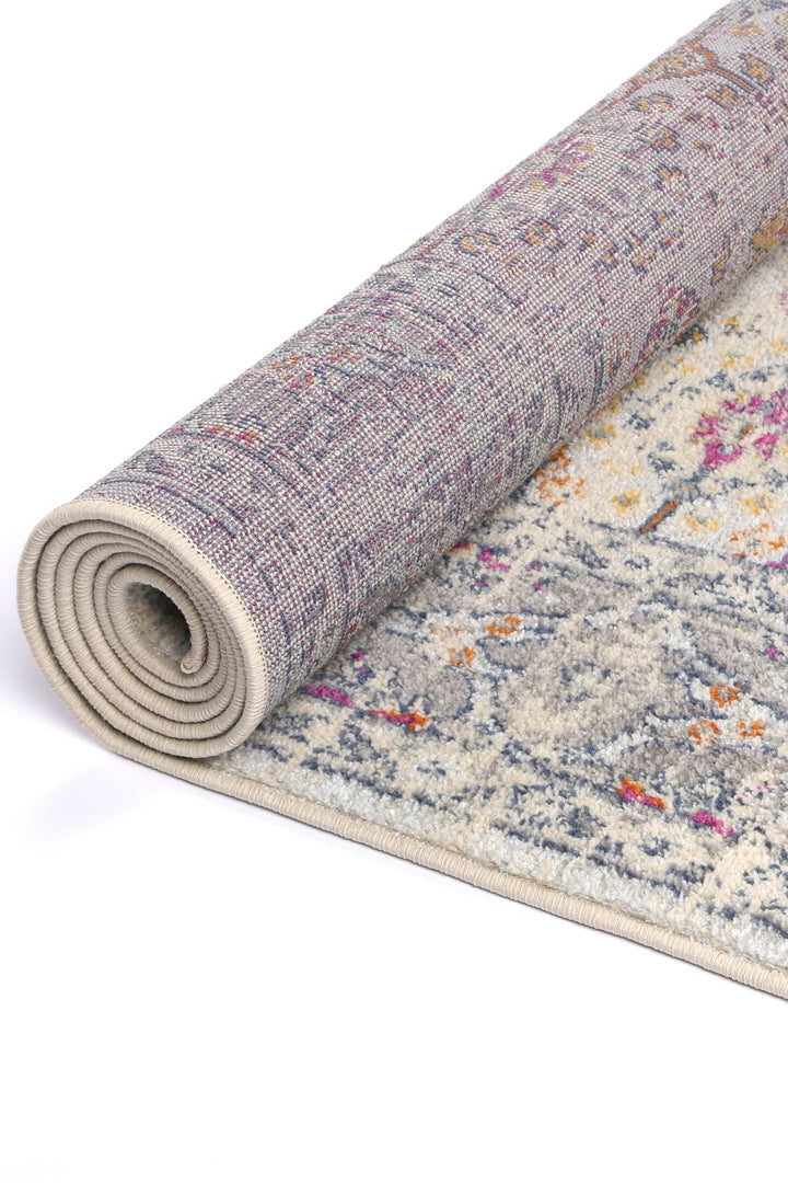 Palermo Ferla Grey & Multi Transitional Rug