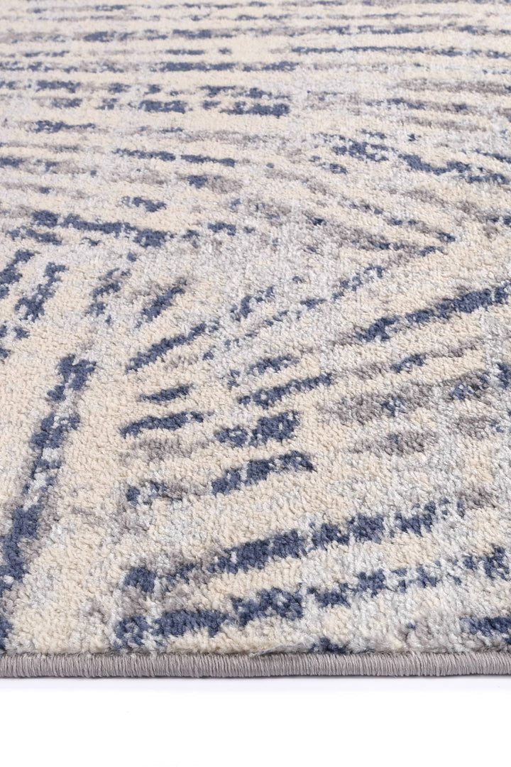 Palermo Ferraro  Ivory & Blue Geometric Rug